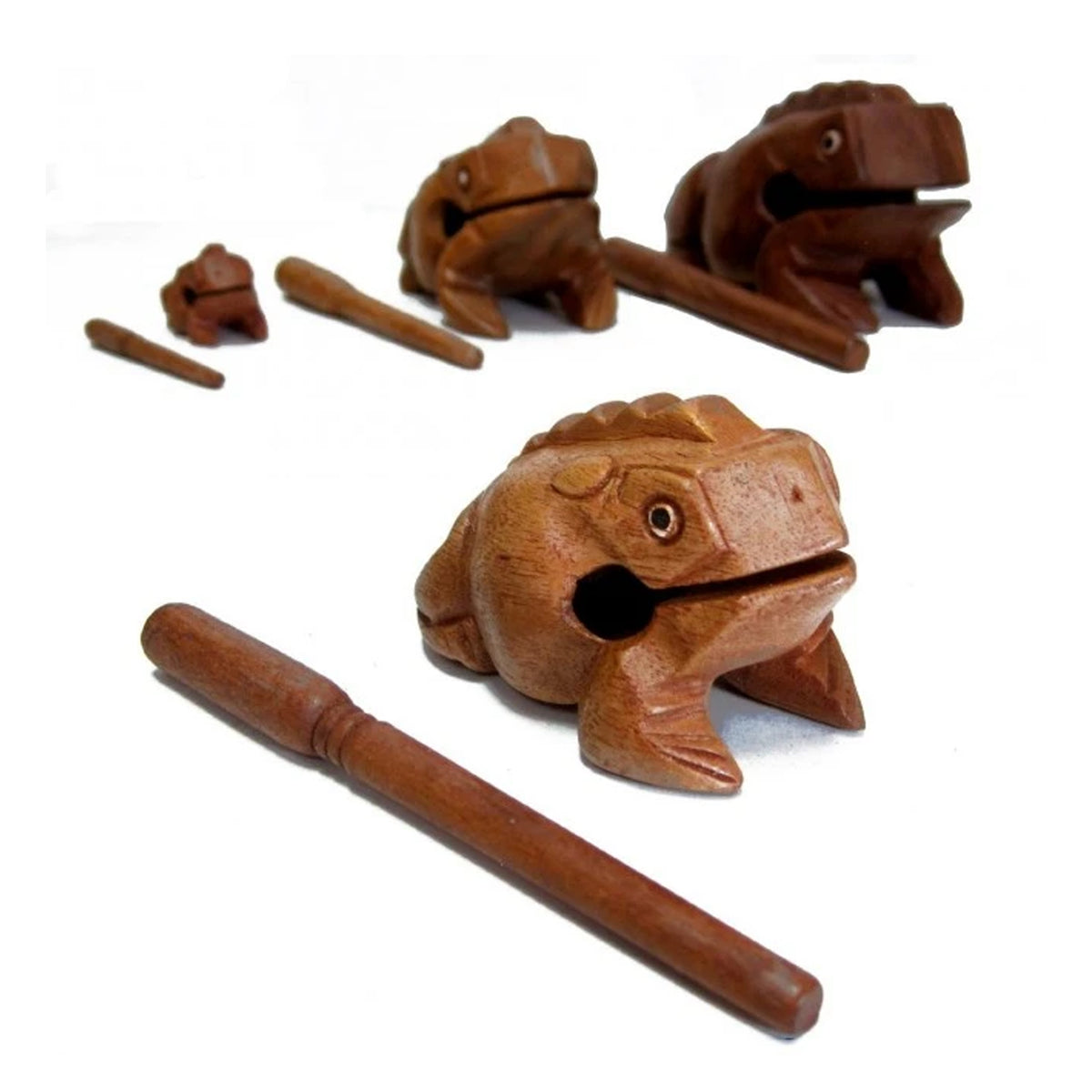 Wooden Frog Large 14-16cm