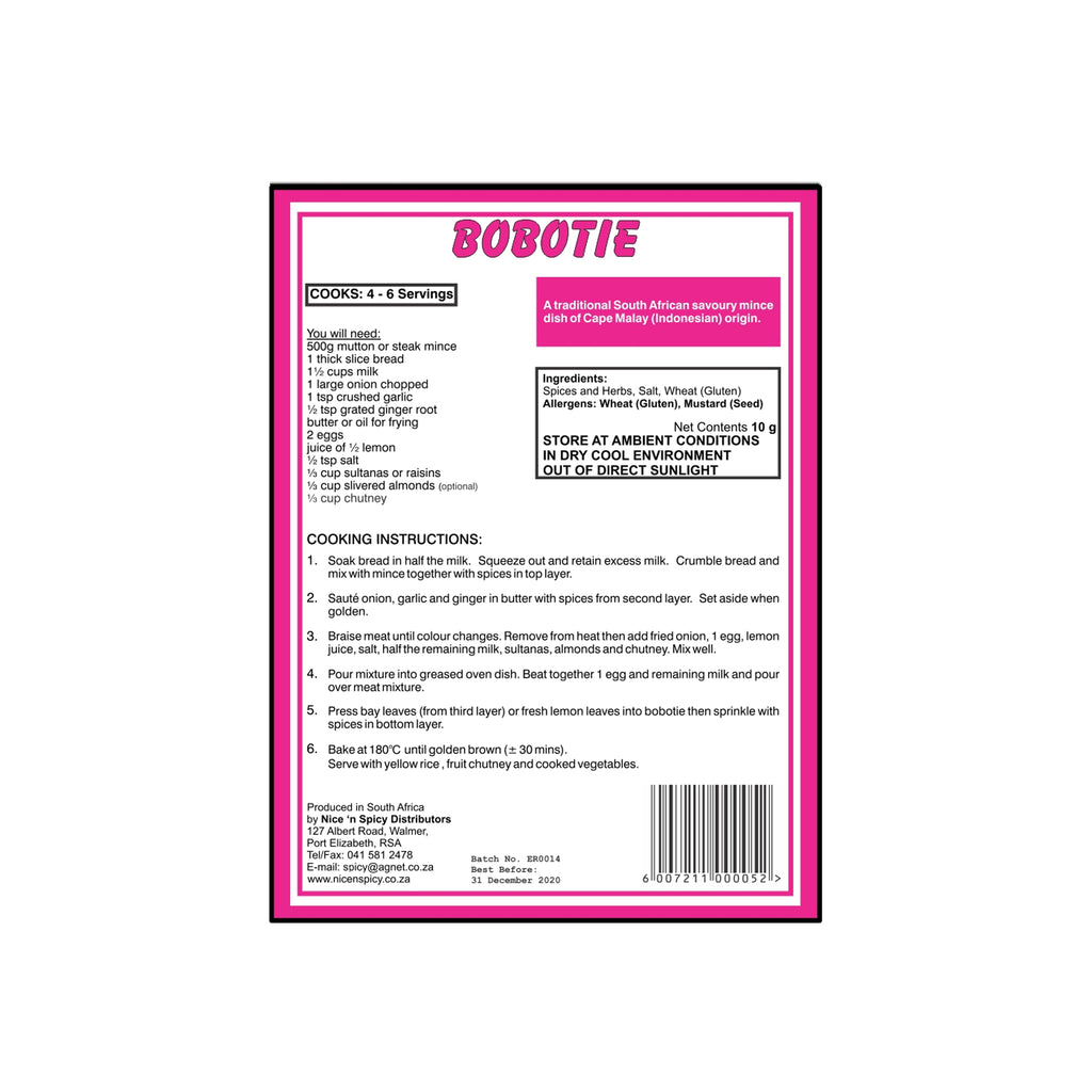 Nice n Spicy Bobotie 10g
