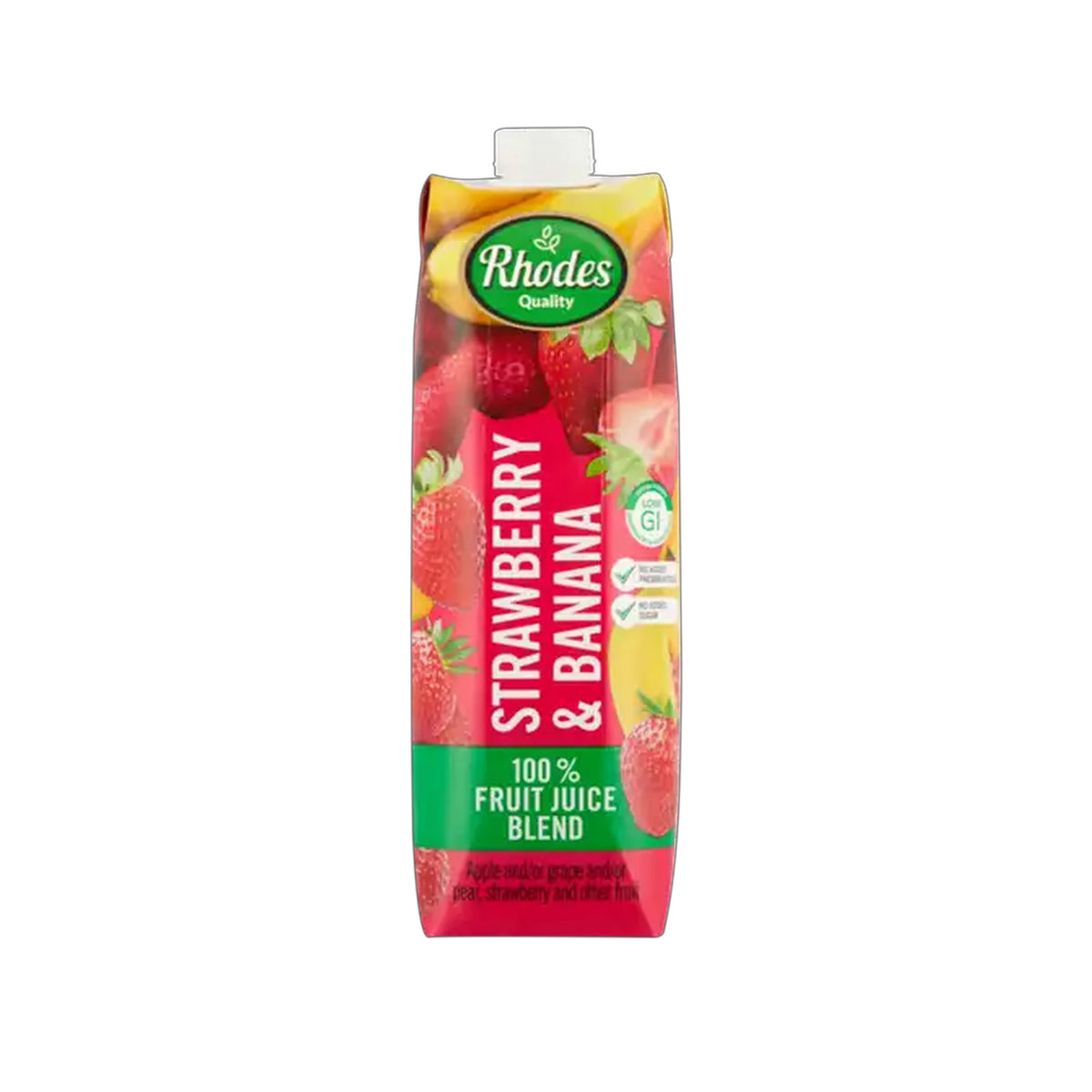 Rhodes Strawberry & Banana 100% Fruit Juice 1L