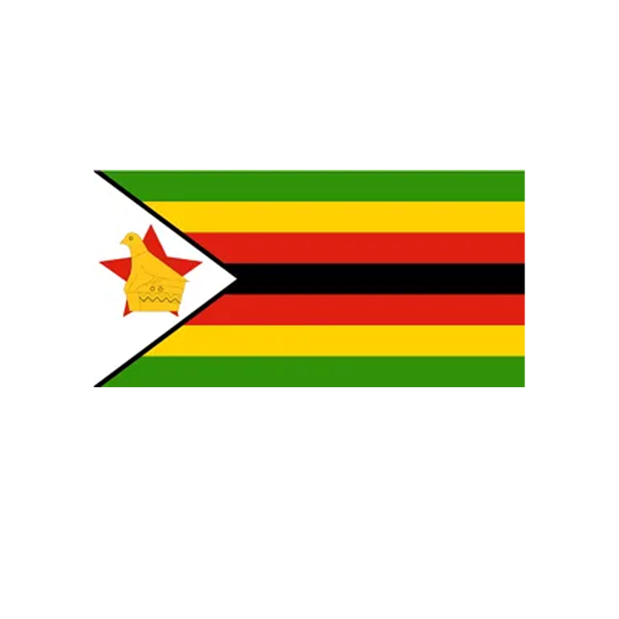 Sticker Zimbabwe Flag 9x6cm
